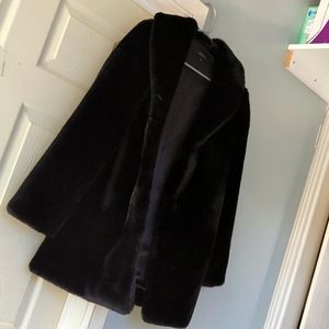 Majorelle Black Faux Fur Jacket Sm